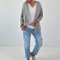 Leichte Strickjacke - grau