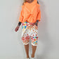 Tunika mit integrierten Top - neonorange