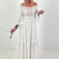 Boho Embroidered Dress - White