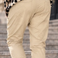 Vegane Leder-Baggy mit Patch - beige