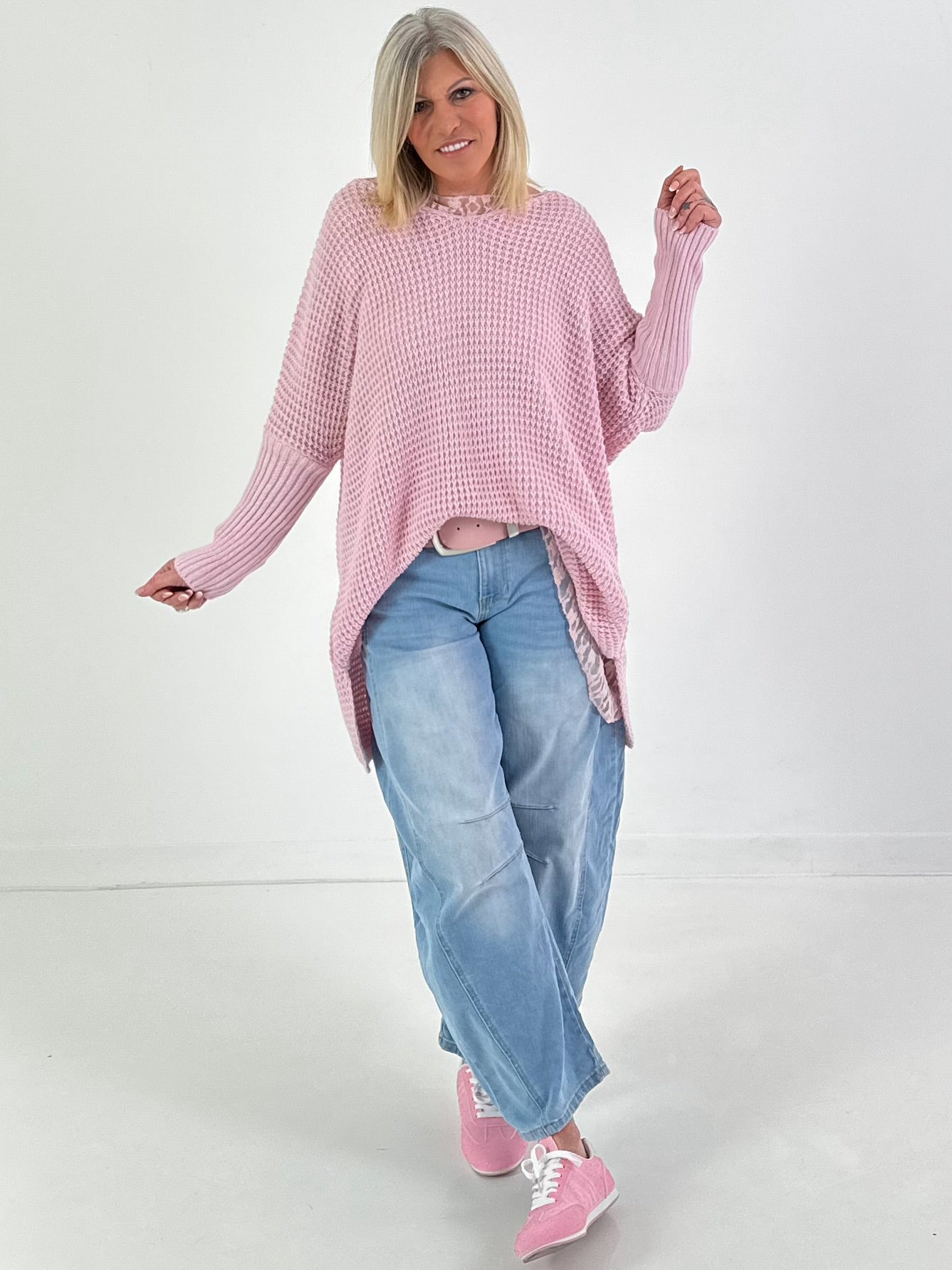 Pullover mit Stulpenärmeln - rosa