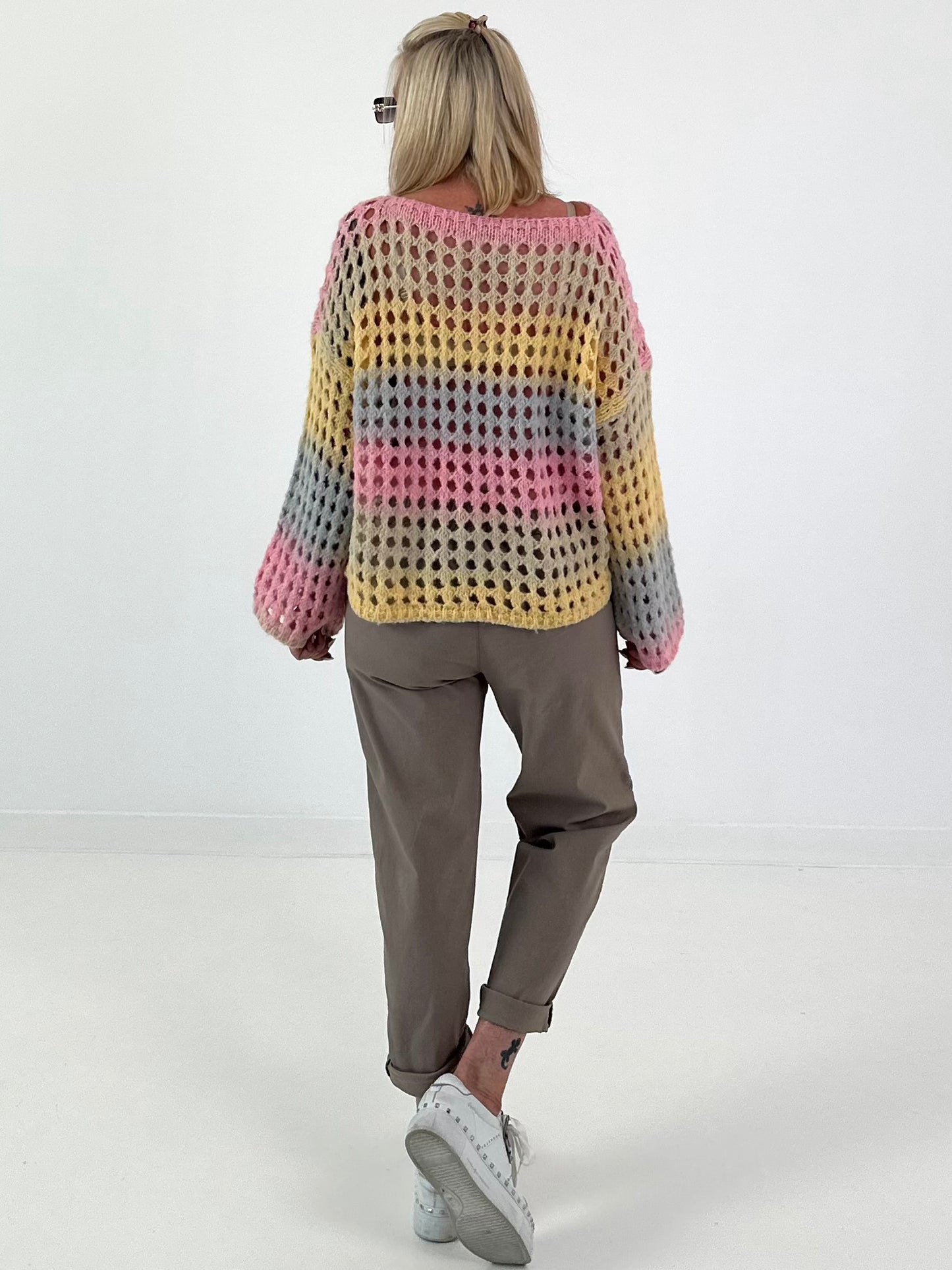 Grobstrickpullover mit Farbverlauf  - mehrfarbig