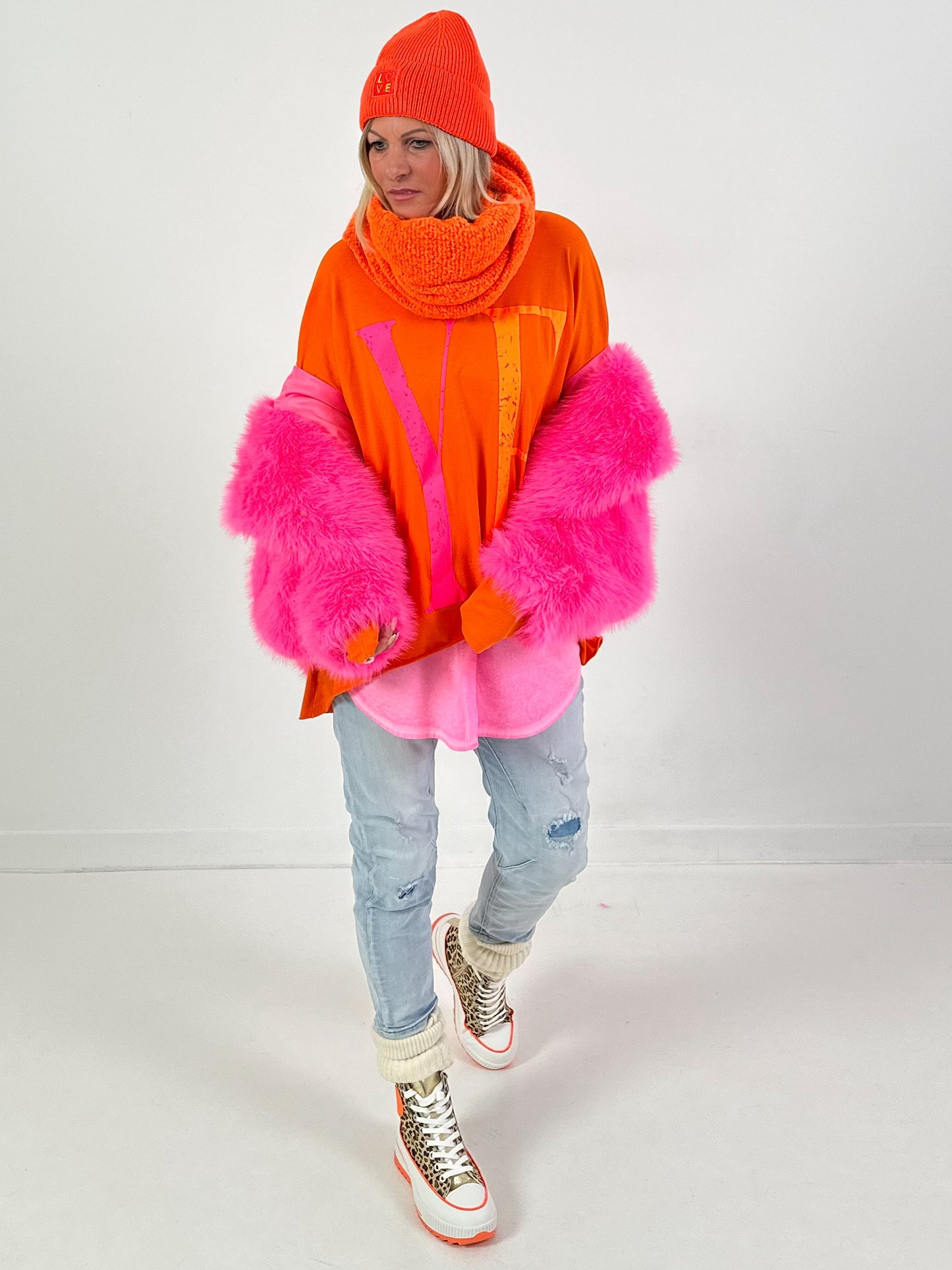 Model "Love Beanie" - oranje