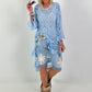 Crochet Tunic with Pattern - light blue