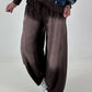 Lässige Sweat Ballonhose im Used-Look - mokka