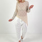 Asymmetrisches Shirt Modell "Lace Layer" - beige ( lieferbar ab ca. 11.12.25)