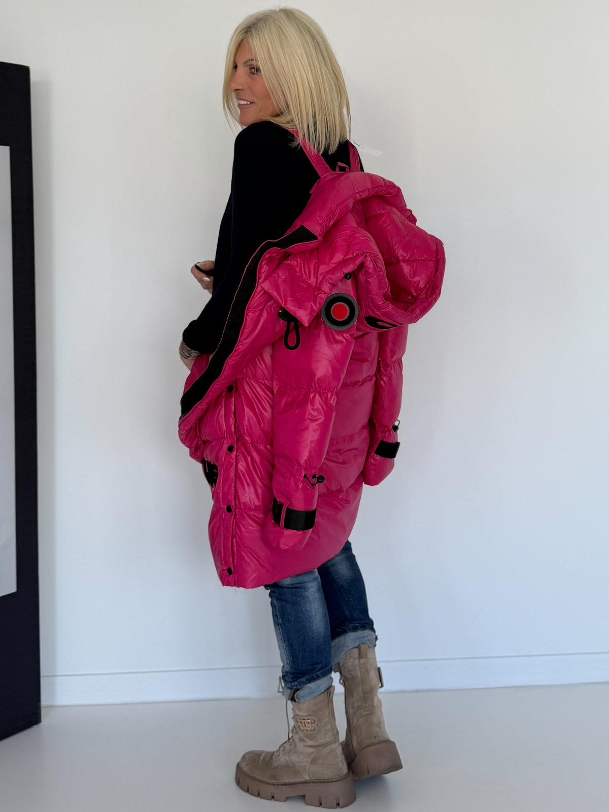 Cuel down coat - pink