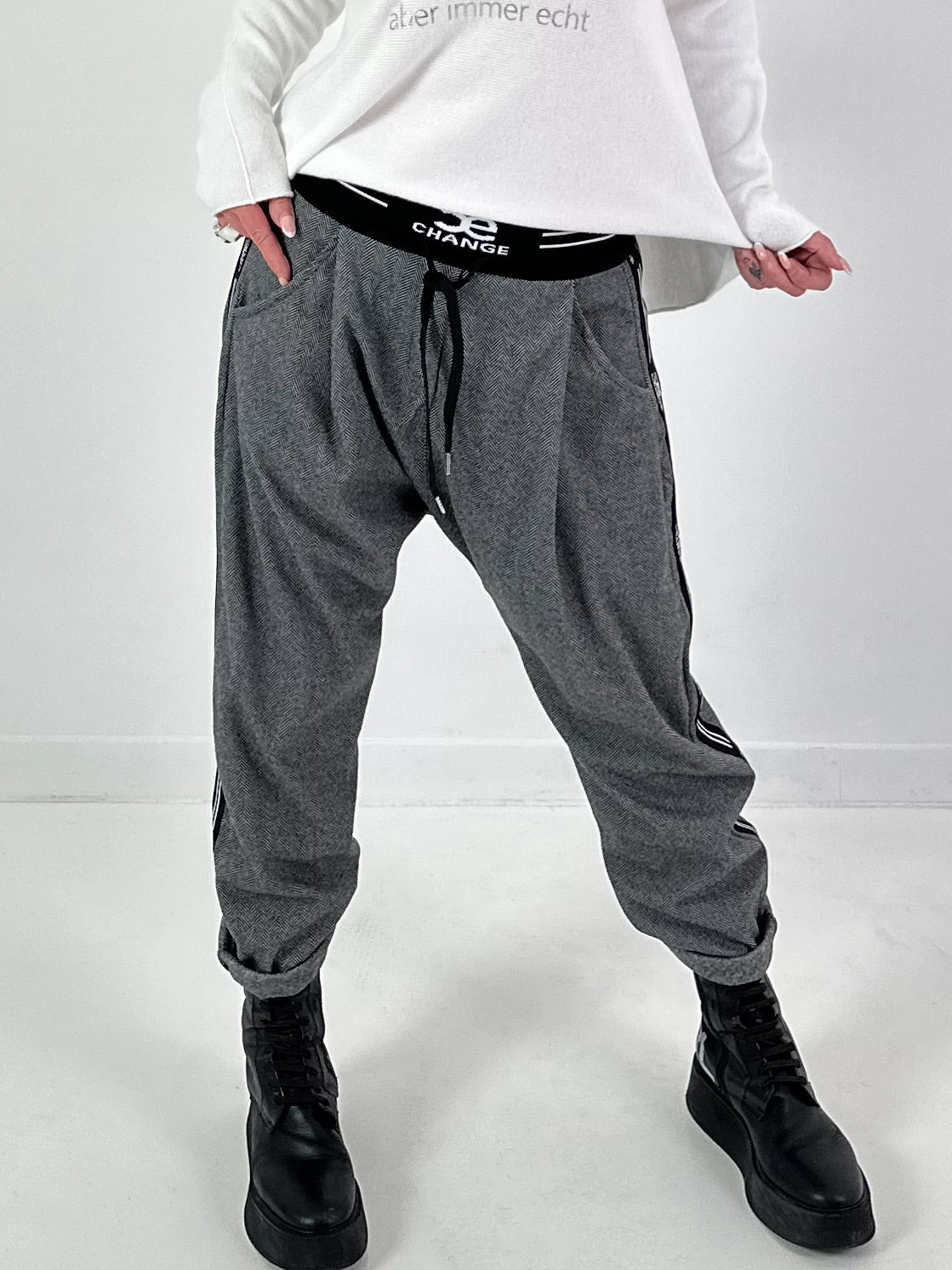 Baggy broek model "Change Flow" - zwart