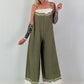 Jumpsuit mit Spaghettiträgern - khaki
