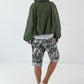 Ballon Jacke mit raffiniertem Kragen - oliv