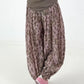 Leichte Pumphose mit stylischem Print  - rosa-mehrfarbig