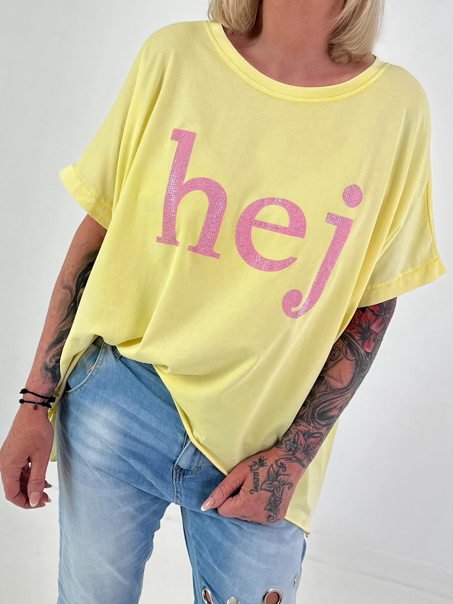 T-Shirt Hej - yellow