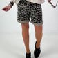 Sweat Short Leo mit Nieten - taupe