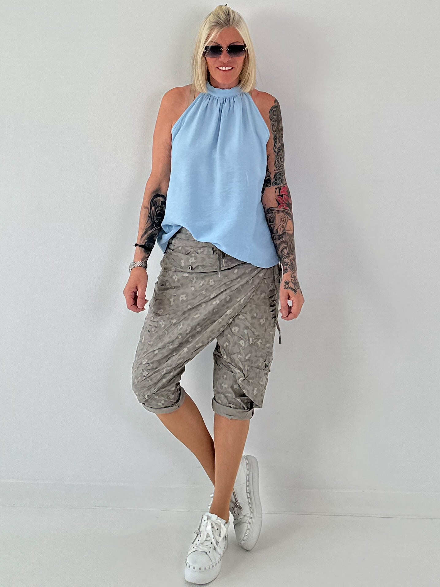 Neckholder Top -hellblau