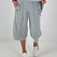 Casual Sweatpants with Eyelet Details - Grey