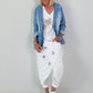 Jeans Blazer mit Ösendetails