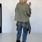 Boxy sweater Smile - olive