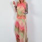 Two-piece set with pattern and Lurex - pink-mint-beige
