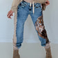 Jogg-Jeans im Used Look Tiger - denim