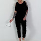 T-Shirt with Cut-Outs - black
