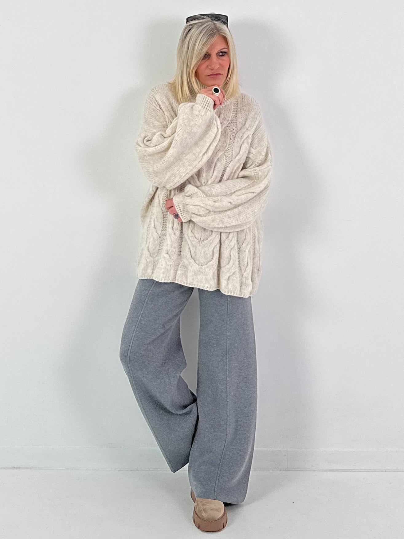 Knitted trousers model “Weave&amp;Wear” - grey