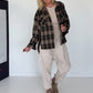 Oversized Flanellhemd im Karo-Look - mokka-beige-mehrfarbig