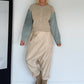 Strickjacke mit strassbesetzten Denim-Ärmeln - beige-denim