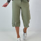 Hose mit Druckknöpfen Details- khaki
