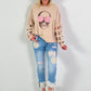 Sweatshirt model "Skull&amp;Roses" - beige