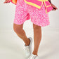 Leo Short - neonpink-weiss