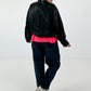 Casual leather-look jacket - black