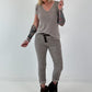 Ripp T-Shirt stone washed-  taupe