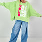Sweatshirt Modell "YOLO" - grün