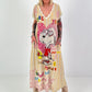 Knitted dress with lurex and dog print - multicolored