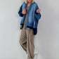 Oversized Jeansjacke - dunkelblau