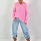 Trui model "Raw Rib" - roze