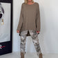 Basic Shirt mit Rundhalsausschnitt - taupe