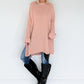 Long Strickpullover - rosa