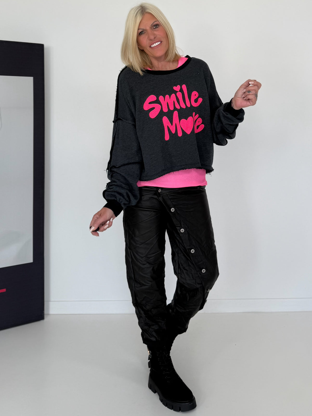Sweater Smile More - anthrazit