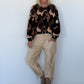 Sweater mit Allover-Camouflage-Print - mokka-camel-mehrfarbig