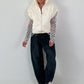 Weste mit besonderen Verschlussdetails - creme