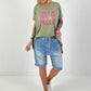Long T-Shirt Hello Sunshine - khaki