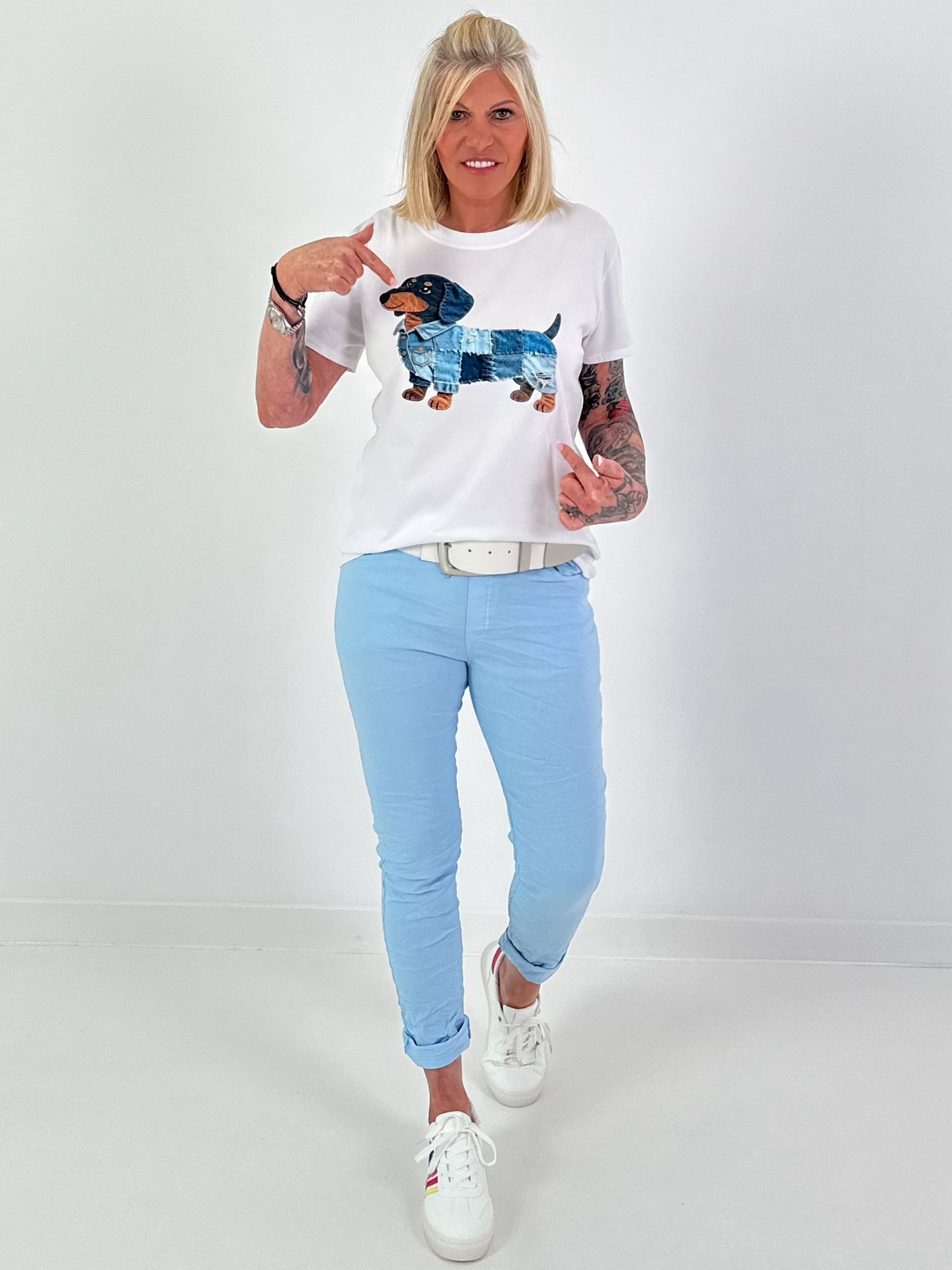 T-Shirt Dog - white