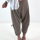 Sweatshirt Baggy mit Beinraffung - taupe