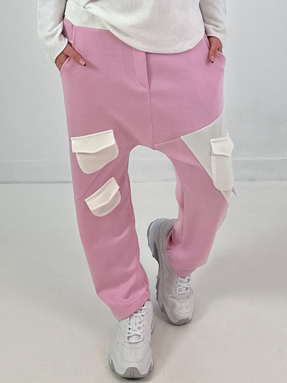 Baggy broek model "Pocket Style" - roze