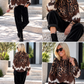 Bluse im Animal Print - leo-mehrfarbig