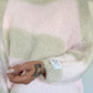 Cozy striped sweater - beige-rose