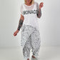 Mesh shirt Monaco - white-grey