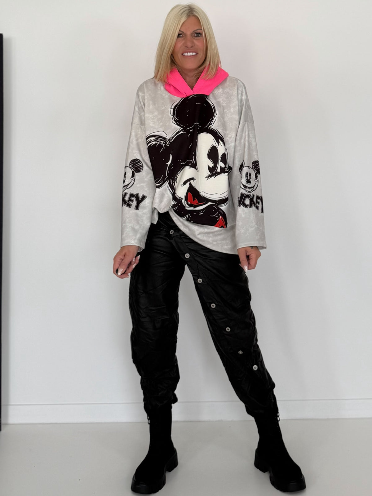 Hoodie mit Comic-Print - mehrfarbig