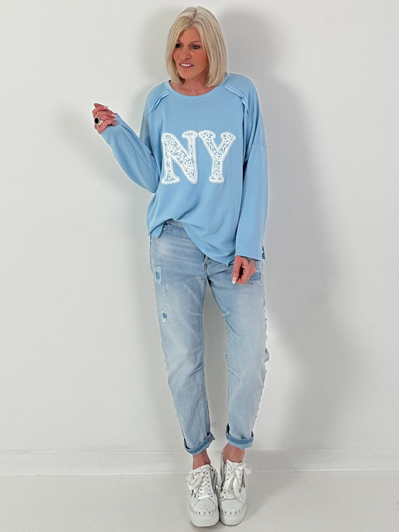 Sweater NY - hellblau